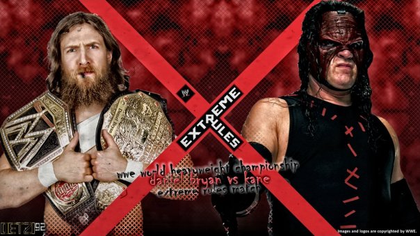 Extreme Rules Match for the WWE World Heavyweight Championship Daniel Bryan (c) vs. Kane