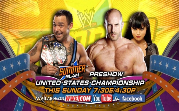 Preshow WWE United States Championship Antonio Cesaro with Aksana def. Santino Marella (c) in 5:08 via pinfall after the Neutralizer to become the NEW United States Champion. Rating: 4/10 (Doesn't Count Toward Overall Rating)
